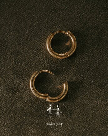 Kolczyki pozłacane kółeczka, MAYBEJWLR