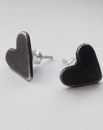 Kolczyki srebrne serduszko, Katarzyna Kaminska ART