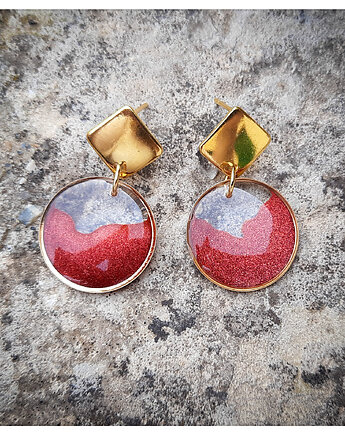 Burgundowe kolczyki Dolci, Figa handmade accessories