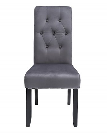 Krzesło Valentino szare czarne aksamit 108cm, Home Design