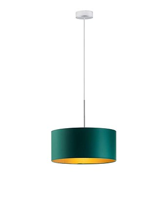 Zielona lampa wisząca do salonu ze złotymi elementami SINTRA GOLD  fi - 30 cm, LYSNE
