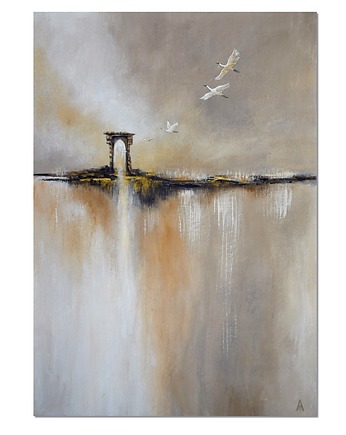 Żurawie abstrakcyjny pejzaż obraz ręcznie malowany /3/, Galeriai