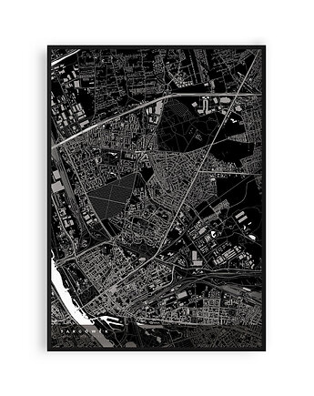 Plakat Targówek - mapa dzielnicy, PLAKATY GEOMETRYCZNE