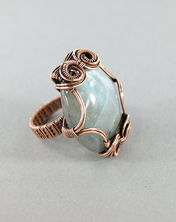 Pierścionek z labradorytem - zamówienie specjalne, Blue Pearl Art
