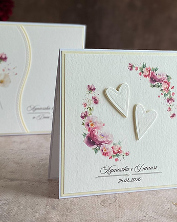 Kartka  ślubna z pudełkiem i kopertą, WP 34, Anna Art and Crafts