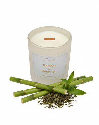 Bamboo & Green Tea- 135 g świeca sojowa naturalna(dostępne inne zapachy), Coccola JEWELLERY