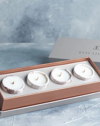 Zestaw 4 świeczek mini Mocha Dreams, Esti