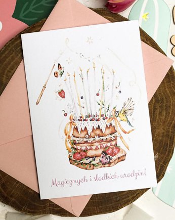 Kartka urodzinowa "Magiczny Tort", Design Your Wedding