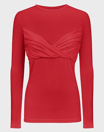 Jedwabisty longsleeve Catch me red love, Patchouli