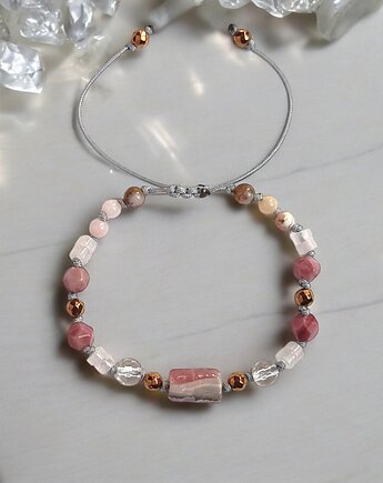 SELF LOVE - amulet - RODOCHROZYT, rodonit, opal, k.górski,  k.różowy, kaktusia