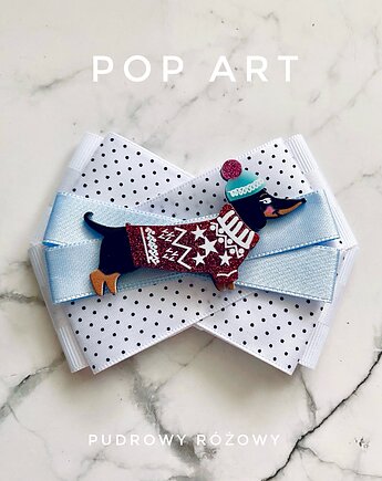 Kolekcja Pop Art Dog  Zimowy Jamnik, Pudrowy Różowy