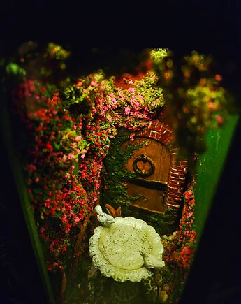 Book nook diorama - tajemniczy ogród, papierololo