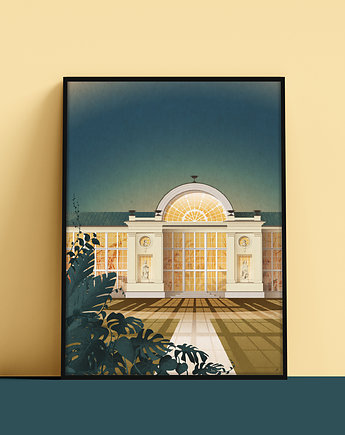 Plakat Oranżeria, Pawilon ogrodu zimowego, Łazienki Królewskie, Konrad Kunc