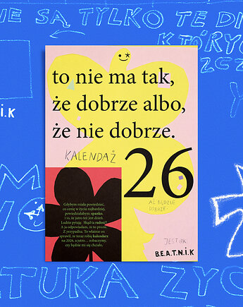 KALENDARZ 2026 Dwustronny Ilustrowany Plakat A3 na ścianę Nowy Rok, BEATNIK illustration