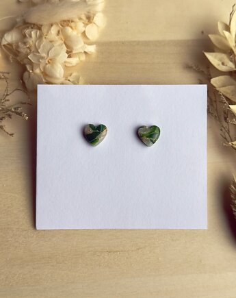 Kolczyki świąteczne - Serca, freska