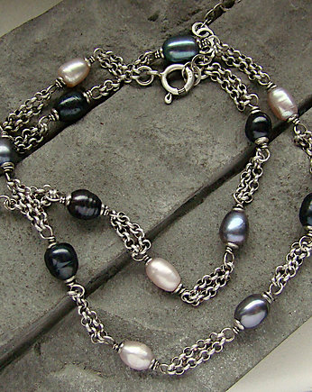 Perłowe trio - naszyjnik, RayOfArt