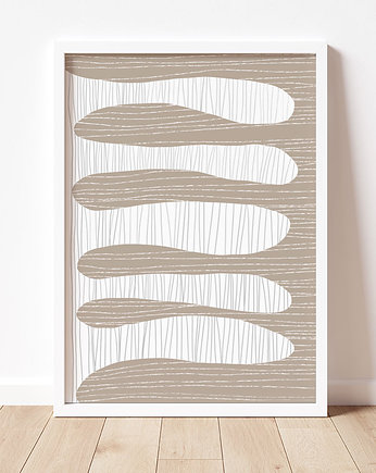 Abstrakcyjny minimalistyczny plakat, beżowy, Dekorando