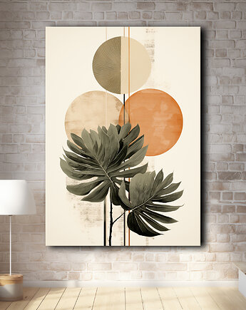Tropikalne liście - Plakat - Loft, Minimalizm, Black Sapphire Art