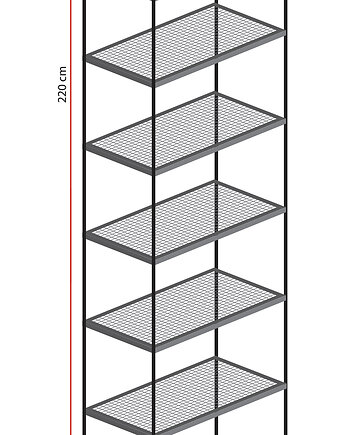 Regał steel mesh, Konceptdesign