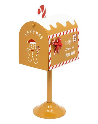 Skrzynka na listy świąteczna Gingerbread 32x16,5x12,5 cm, MIA home
