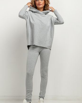 Spodnie dresowe legginsy T382, jasnoszare, TESSITA