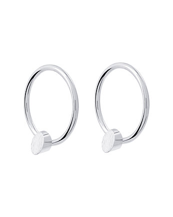 Kolczyki  LUNA kółka/srebro/szronione, Daria Siwiak Jewellery