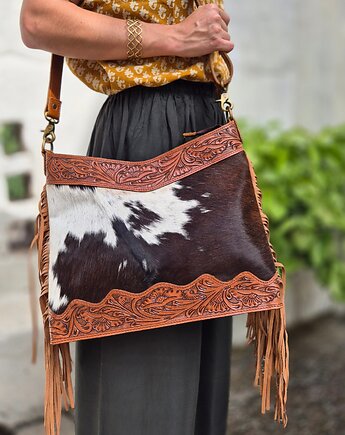 Torebka skórzana ręcznie robiona ze wzorami Ramsa, SempreArte