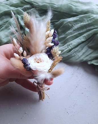 Butonierka ślubna dla pana młodego, Mudryk Viktoria Dried Flowers