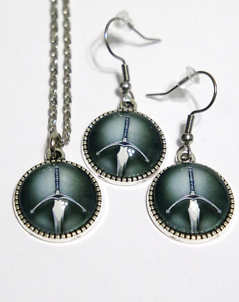 Naszyjnik i kolczyki - komplet - Miecz, yenoo