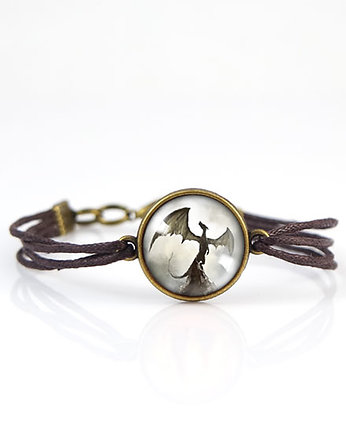 Bransoletka - Smok cienia - sznurki, brąz, yenoo