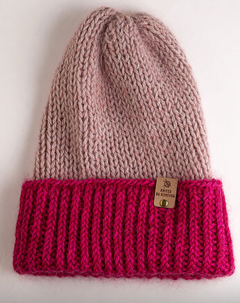 Czapka multicolour Szlachetna wełna Merino , jedwab moher Bardzo miękka, Konevka store