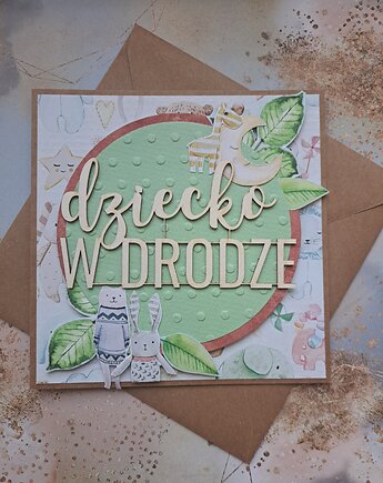 Kartka na baby shower (w kopercie), Kartkodzielo