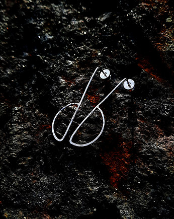 Kolczyki srebrne Młotkowane Brzuszki Kolekcja RAW, ZIĘBA