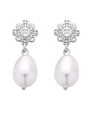 Srebrne kolczyki z naturalnymi perłami, SOTHO