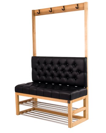 Ławka Pikowana Z Panelem I Wieszakiem  LPP-31, EMRA WOOD DESIGN