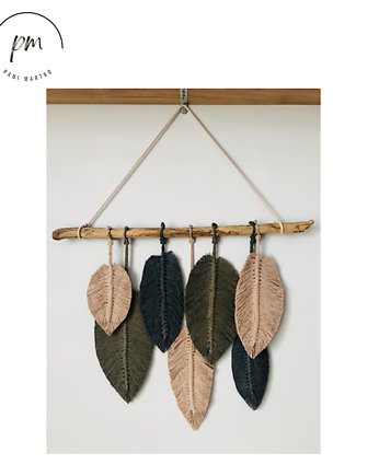 Makrama pióra boho - NA ZAMÓWIENIE, panimartko
