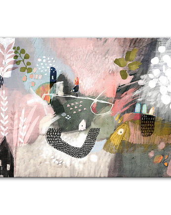 OBRAZ NA PŁÓTNIE - 120x80cm - ABSTRAKCJA PODWÓRKO, LUdesign gallery