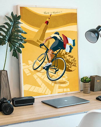 Tour de France  plakat  50x70 cm - wyścig kolarski, minimalmill