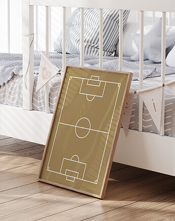 Plakat dla dzieci Gold Soccer Field, Humpty Dumpty Room Decoration