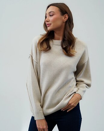 Sweter Cashmere Hug Jasny Beż, MKTP