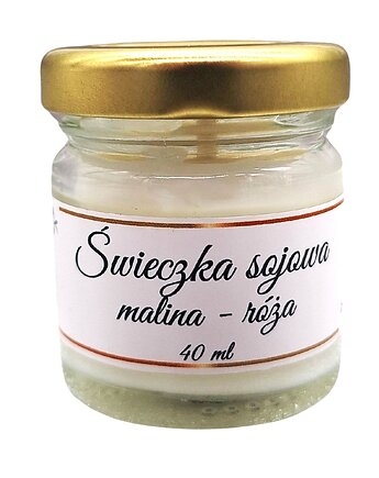 Świeczka Sojowa Malina i Róża 40 ml, Sklep Angelos