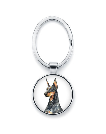 Brelok z grafiką DOBERMAN rasowy pies, laluv