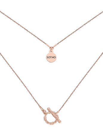 Naszyjnik z ozdobnym zapięciem z różowego złota, SOTHO