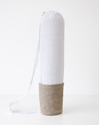 Torba na matę do jogi PURE WHITE plus RUSTIC, so linen!