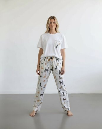 Piżama Unisex bawełniana w pieski, HisOutfit