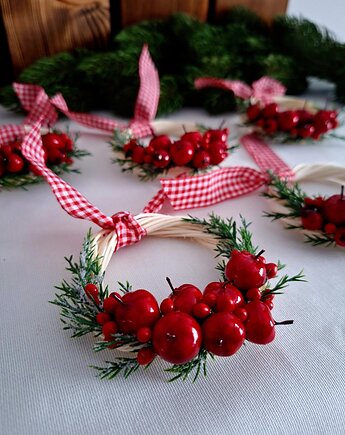 Świąteczne wianki 5 sztuk, Wooden Love