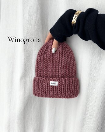 Czapka Lily 100% wełna *winogrona*, GANGSTA KNIT