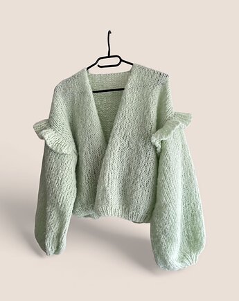 Kardigan mięta, SZYSZKA sztrykuje