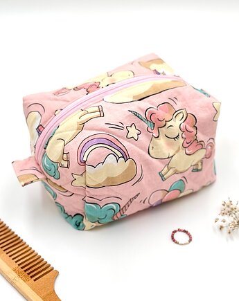Kosmetyczka kostka Unicorn, wu handmade