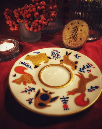 Świąteczna filiżanka ze spodkiem ZIMA, ka.linea